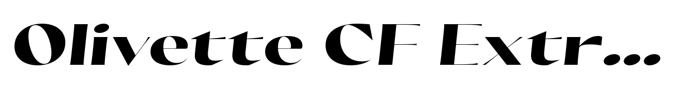 Olivette CF Extra Bold Italic